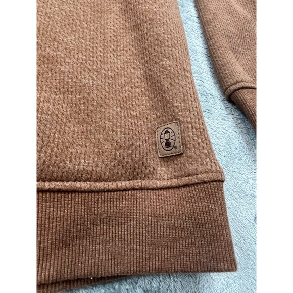 Coleman Mens XL Brown Sherpa-Lined Sweater With Pocket Workwear Warm Outdoors - Picture 8 of 12